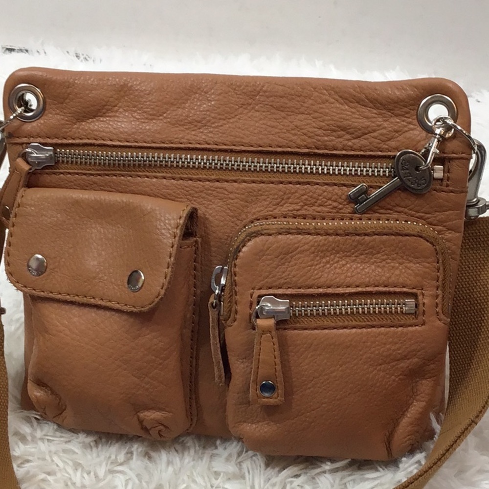 Fossil tan leather Sutter style crossbody bag - Picture 4 of 10